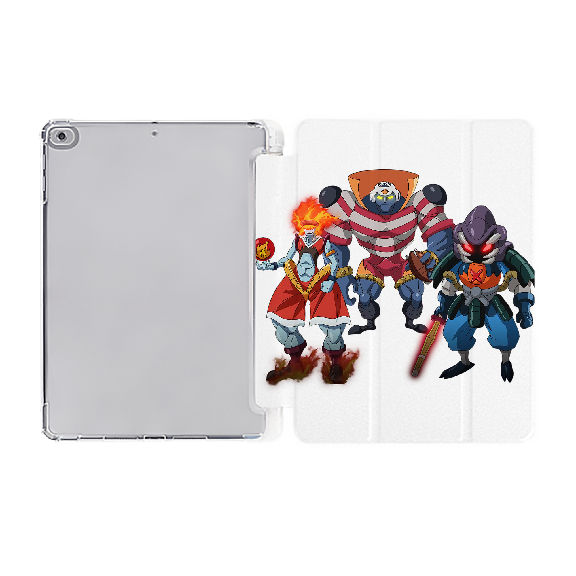 （画像用） 遊☆戯☆王 Yu-Gi-Oh! IPad ケース ペン収納付き 三つ折りスタンド PUレザー×シリコン 対応機種9.5/10.5/10.9インチ